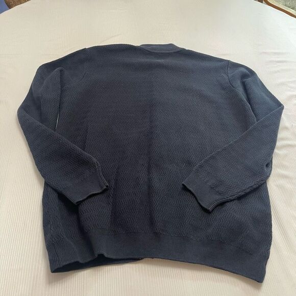 Knowledge Cotton Apparel Navy Blue Zip Up Jacket Size Large - Picture 8 of 9